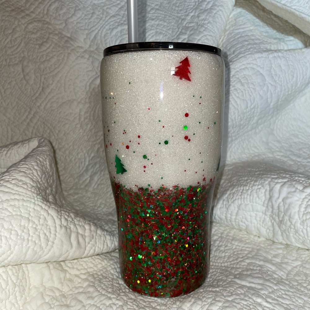Custom Glittered Tumbler